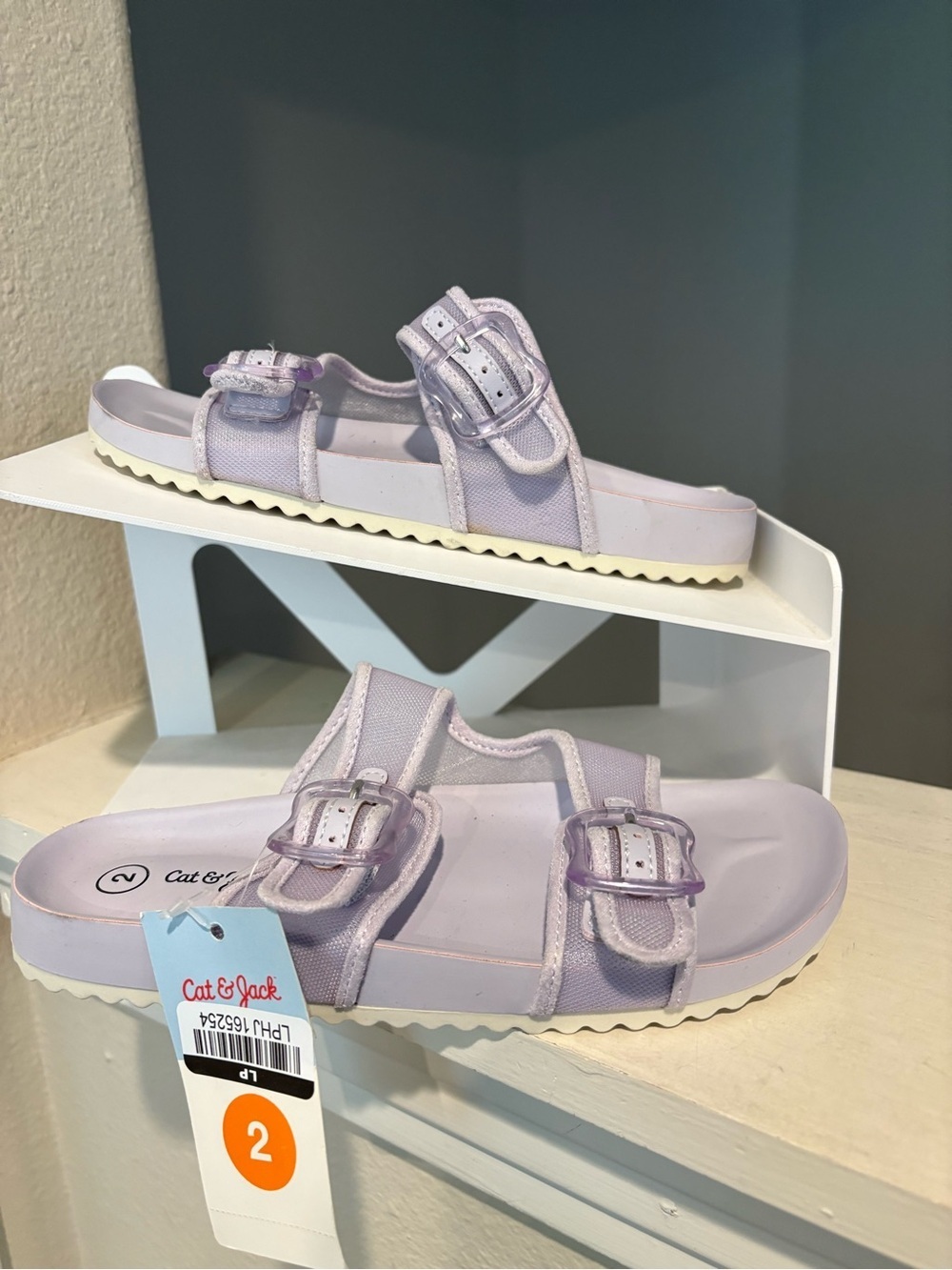 Kids' Kaia Mesh Footbed Sandals Purple- Cat & Jack Youth Size 2Y
